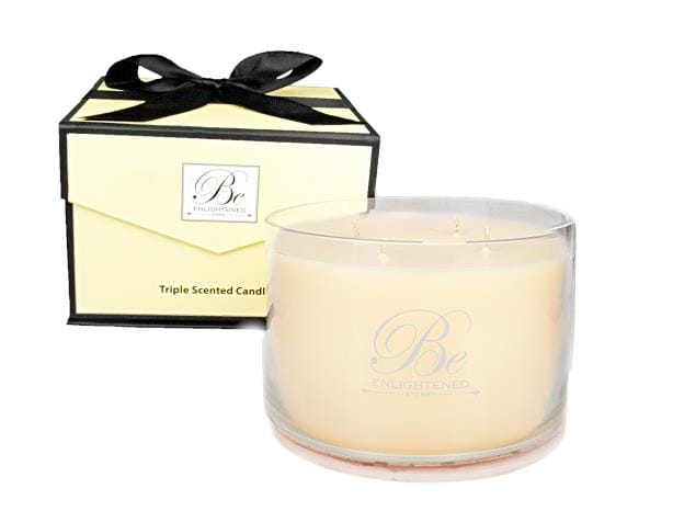 OJAM Online Shopping - Be Enlightened Triple Scented Luxury Candle Jasmine