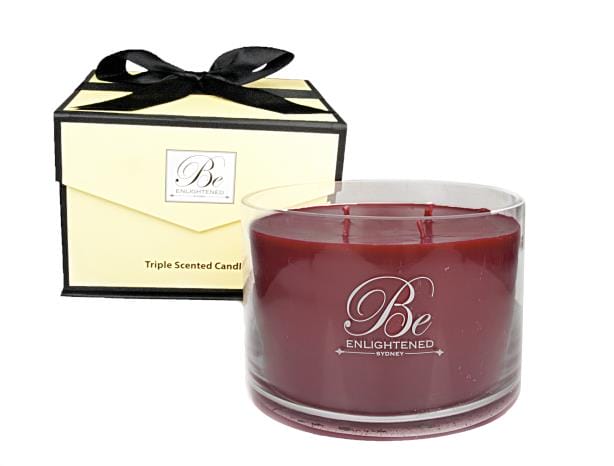 OJAM Online Shopping - Be Enlightened Triple Scented Luxury Candle Red Roses