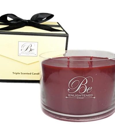 OJAM Online Shopping - Be Enlightened Triple Scented Luxury Candle Red Roses