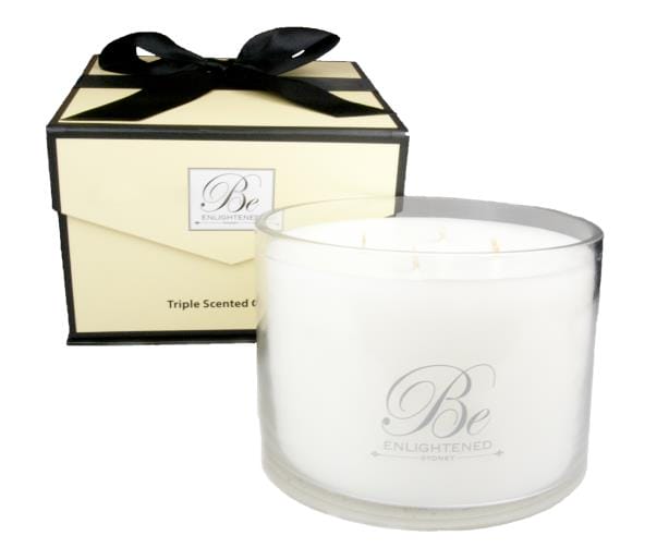 OJAM Online Shopping - Be Enlightened Triple Scented Luxury Candle White Grapefruit