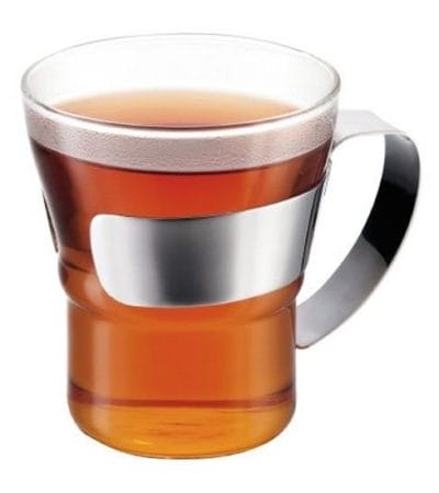 OJAM Online Shopping - Bodum Assam Tea Glass with steel handle 300ml Set Of 2