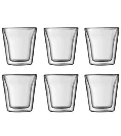OJAM Online Shopping - Bodum CANTEEN Set of 6 glasses double wall small 0.1 l