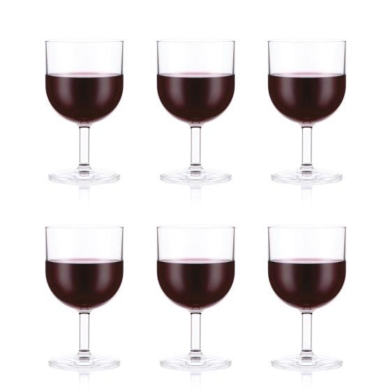 OJAM Online Shopping - Bodum Oktett Durable Acrylic Red Wine Set of 6