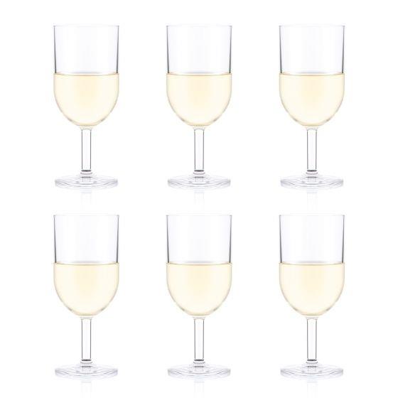 OJAM Online Shopping - Bodum Oktett Durable Acrylic White Wine Set of 6
