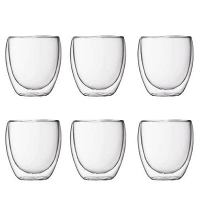 OJAM Online Shopping - Bodum Pavina Double Wall Glasses Medium 250ml Box of 6