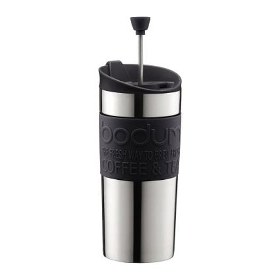 OJAM Online Shopping - Bodum Stainless Steel Travel Press Set 350ml Black with Extra Lid