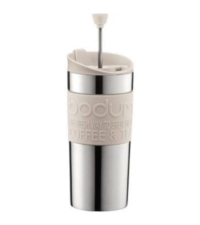 OJAM Online Shopping - Bodum Stainless Steel Travel Press Set 350ml Off White with extra lid