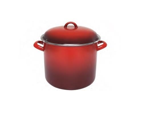 OJAM Online Shopping - Chasseur Enamel Stock Pot Red 24 x 20cm/8.2 Litre