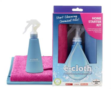OJAM Online Shopping - Ecloth Home Starter Kit - general purpose cloth, glass polishing cloth and spray bottle