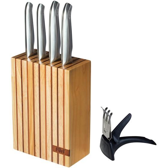 OJAM Online Shopping - Füri Pro Wood Knife Block Set 6pc