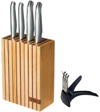 OJAM Online Shopping - Füri Pro Wood Knife Block Set 6pc