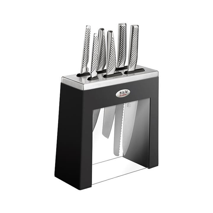 OJAM Online Shopping - Global Kabuto Knife Block Set Black