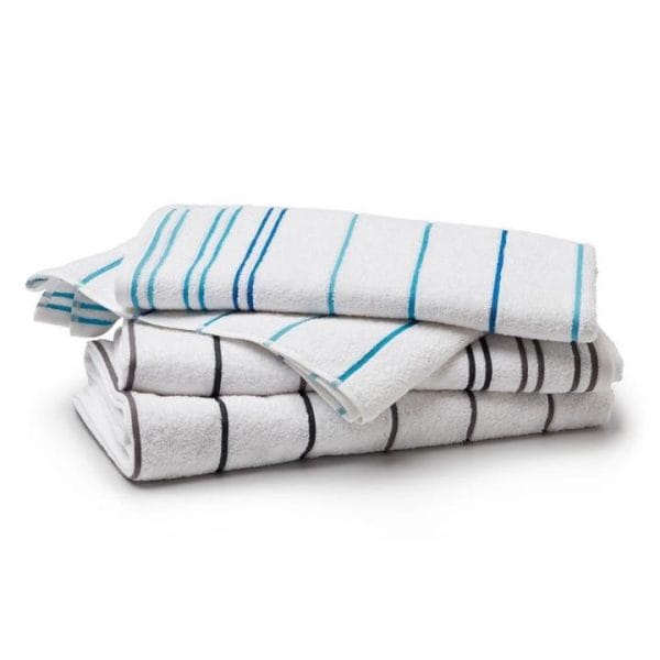 OJAM Online Shopping - L&M Home Resort Towel Charcoal/White Stripe 80x180cm