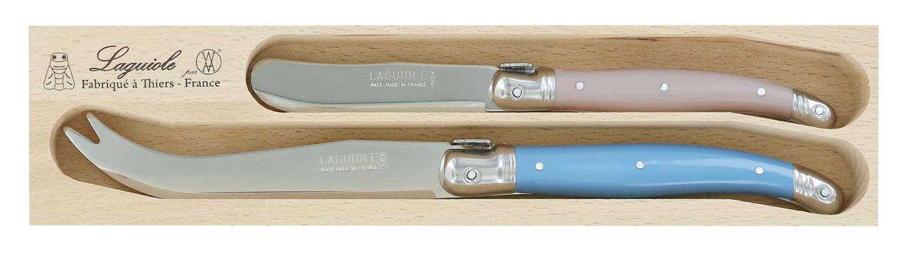 OJAM Online Shopping - Laguiole Andre Verdier Debutant Cheese Knife Set 2 Piece Jardin