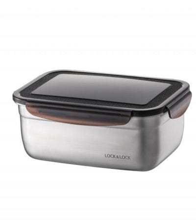 OJAM Online Shopping - Lock & Lock Food-Safe Stainless Steel Rectangular container 1.9L
