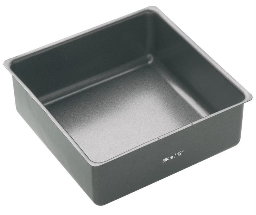 OJAM Online Shopping - Mastercraft Heavy Base Loose Base Square Deep Cake Pan 30x30x9 cm