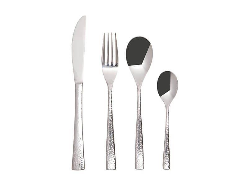 OJAM Online Shopping - Maxwell & Williams Wayland Hammered Cutlery Set 16 Piece Silver