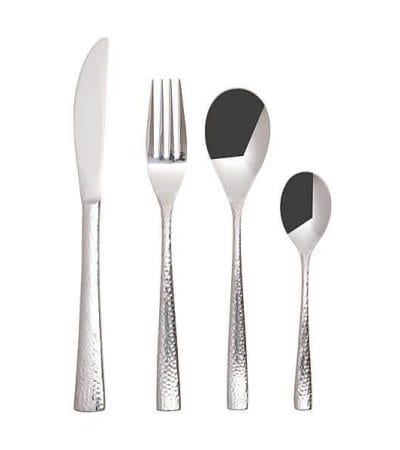 OJAM Online Shopping - Maxwell & Williams Wayland Hammered Cutlery Set 16 Piece Silver