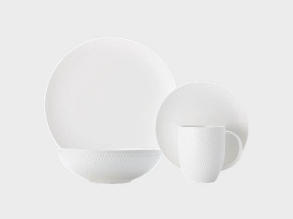 OJAM Online Shopping - Maxwell & Williams White Basics Diamonds Dinner Set 16pce