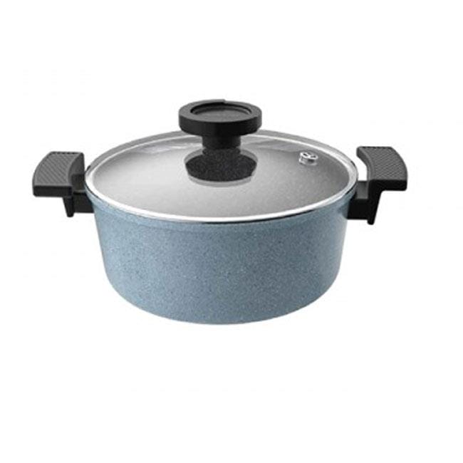 OJAM Online Shopping - Neoflam Casserole 20cm Blue marble + glass lid - Luke Hines