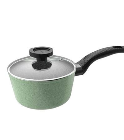 OJAM Online Shopping - Neoflam Saucepan 18cm Green marble + glass lid - Luke Hines