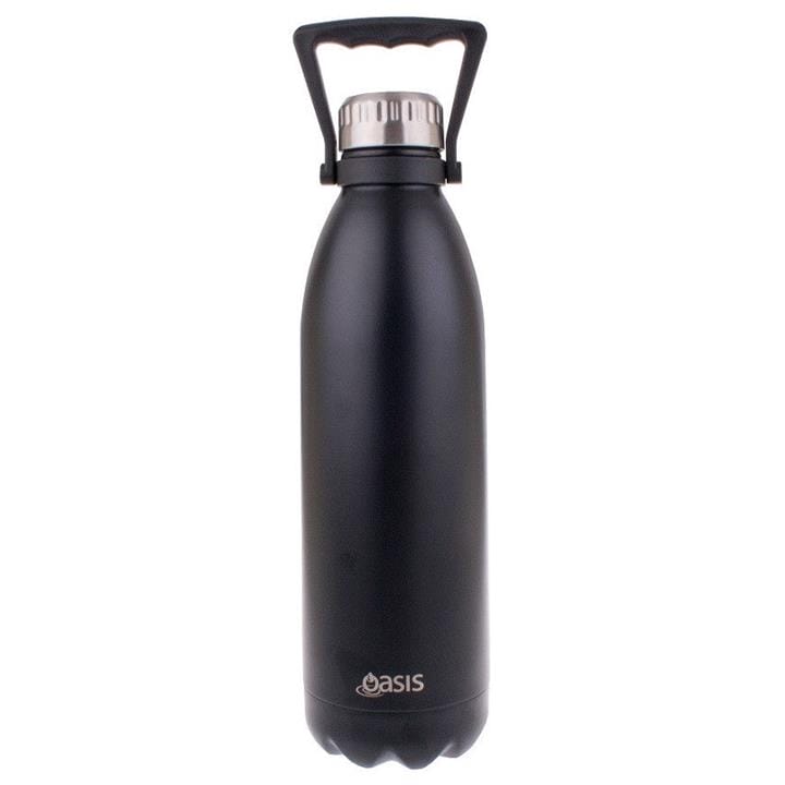 OJAM Online Shopping - Oasis Stainless Steel Insulated Drink Bottle with Handle 1.5 Ltr Matte Black