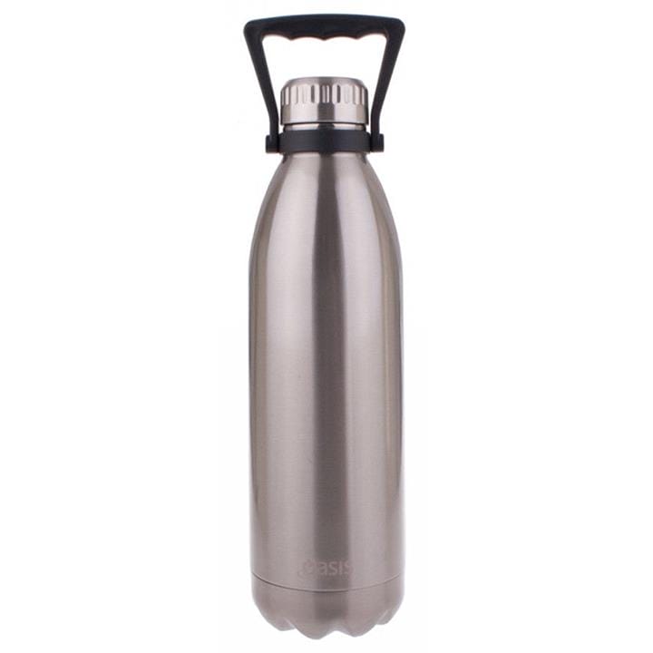 OJAM Online Shopping - Oasis Stainless Steel Insulated Drink Bottle with Handle 1.5 Ltr Sliver