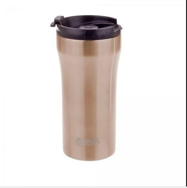 OJAM Online Shopping - Oasis Stainless Steel Vacuum Insulated Plunger Travel Cup 350ml Champagne