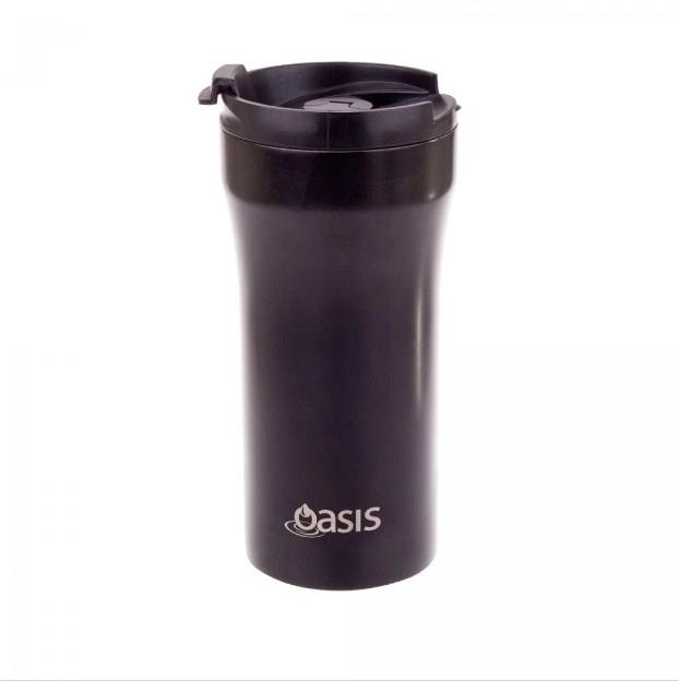 OJAM Online Shopping - Oasis Stainless Steel Vacuum Insulated Plunger Travel Cup 350ml Matte Black
