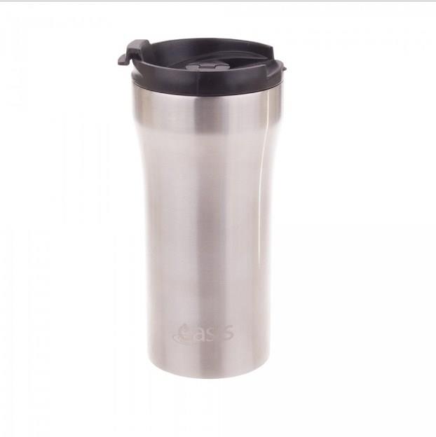 OJAM Online Shopping - Oasis Stainless Steel Vacuum Insulated Plunger Travel Cup 350ml Silver