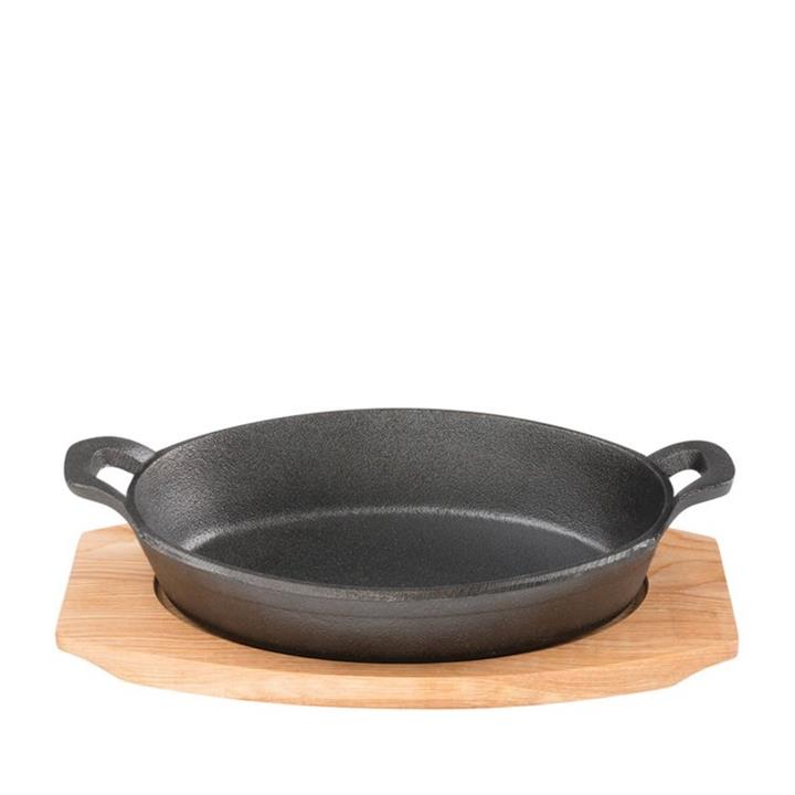 OJAM Online Shopping - Pyrolux Oval Garlic 17x12.5cm with Maple Tray