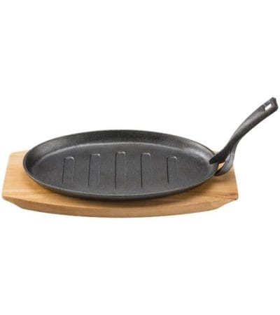 OJAM Online Shopping - Pyrolux Oval Sizzle Plate 27x18cm with Maple Tray