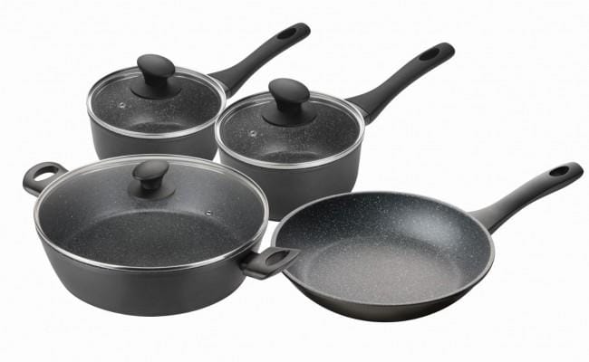 OJAM Online Shopping - Pyrolux Pyrostone 4 Piece Cookware Set Fry Pan 26cm Saucepan 16 and 20cm Chef Pan 30cm