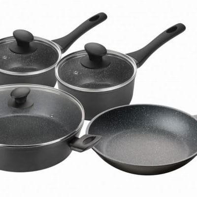 OJAM Online Shopping - Pyrolux Pyrostone 4 Piece Cookware Set Fry Pan 26cm Saucepan 16 and 20cm Chef Pan 30cm