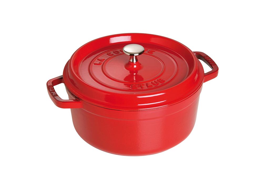 OJAM Online Shopping - Staub Round Cocotte  24cm Cherry Red