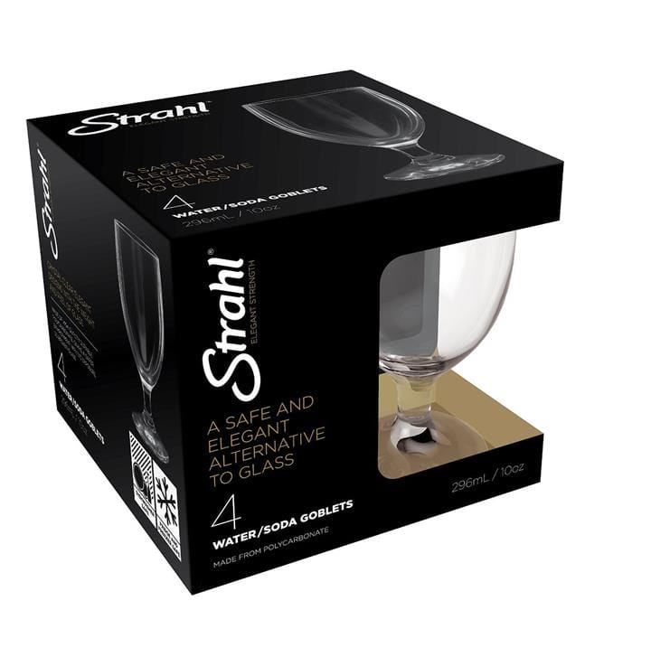 OJAM Online Shopping - Strahl Water / Soda Goblet Set of 4, 296ml