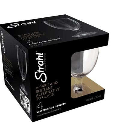 OJAM Online Shopping - Strahl Water / Soda Goblet Set of 4, 296ml