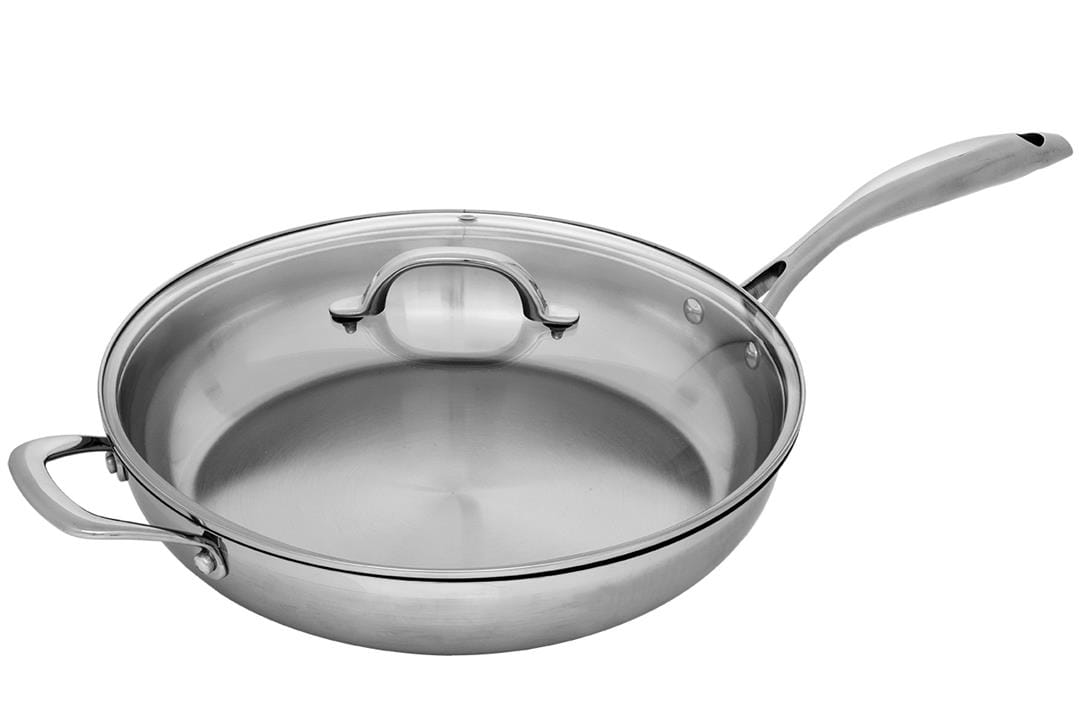 OJAM Online Shopping - Swiss Diamond Premium Steel 32cm x 5cm 4.8l Saute Pan with lid