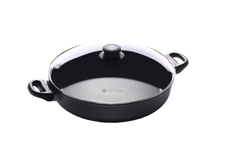 OJAM Online Shopping - Swiss Diamond XD Induction 32cm X 6cm Sauteuse Pan with Glass Vented Lid 4.0L
