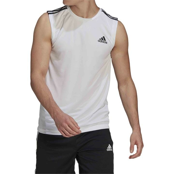 OJAM - Pivot - Adidas Aeroready Designed To Move Sport 3-Stripes Tank Top  Size XS Mens