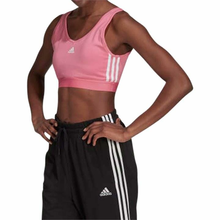 OJAM - Pivot - Adidas Essentials 3-Stripes Crop Top With Removable Pads  Size XS Womens