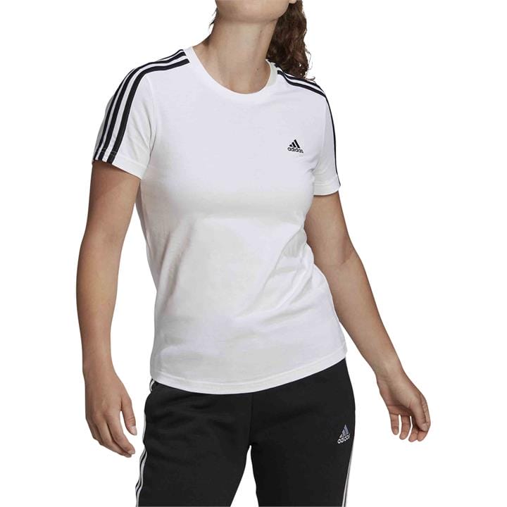 OJAM - Pivot - Adidas Essentials Slim 3-Stripes Tee  Size XS Womens