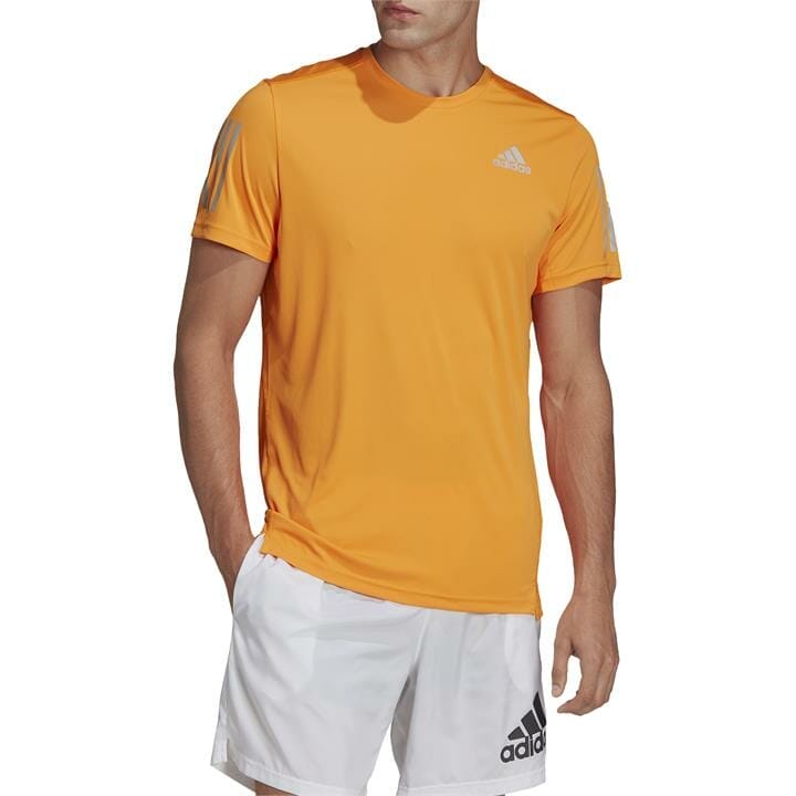 OJAM - Pivot - Adidas Own The Run Tee Orange Rush/Reflective Silver  Size XS Mens