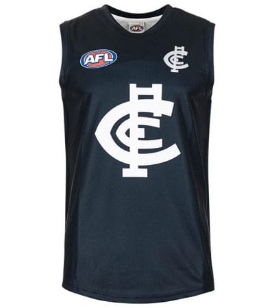 OJAM - Pivot - Burley Sekem Afl Carlton Blues Short Sleeve Replica Guernsey  Size S Mens