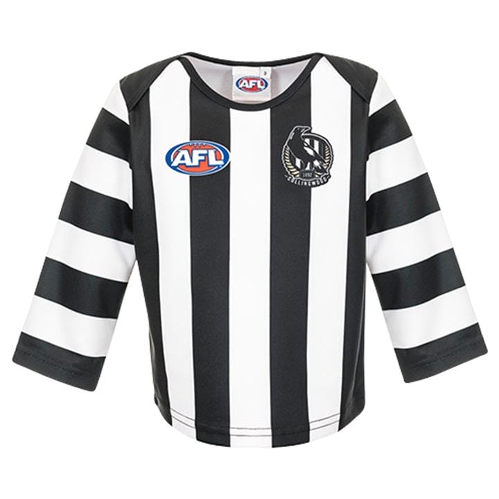 OJAM - Pivot - Burley Sekem Afl Collingwood Magpies Long Sleeve Replica Guernsey  Size 0 Unisex