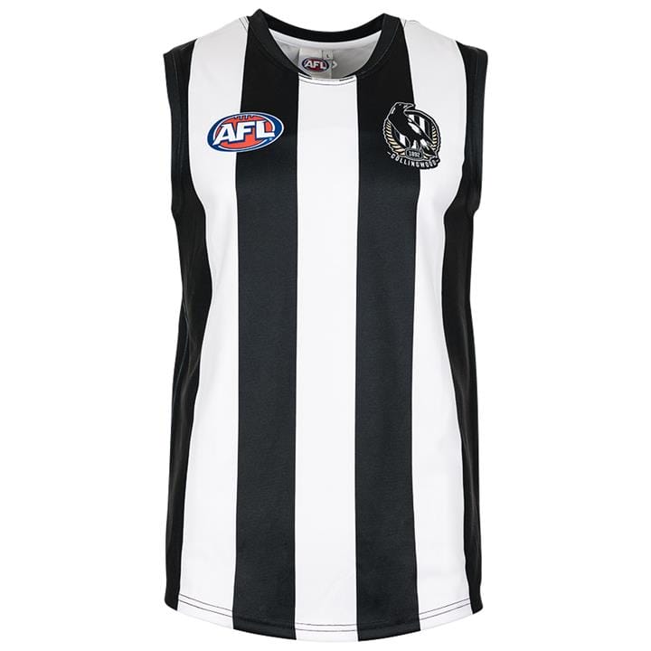 OJAM - Pivot - Burley Sekem Afl Collingwood Magpies  Short Sleeve Replica Guernsey  Size S Mens