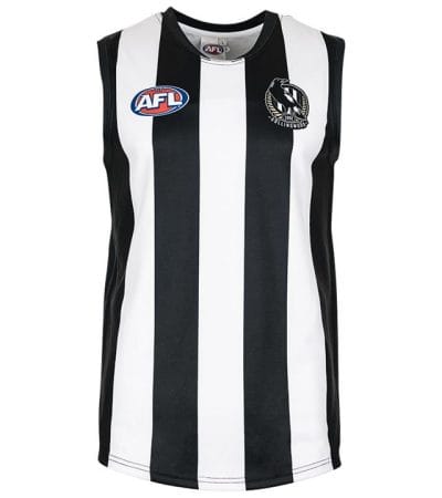 OJAM - Pivot - Burley Sekem Afl Collingwood Magpies  Short Sleeve Replica Guernsey  Size S Mens
