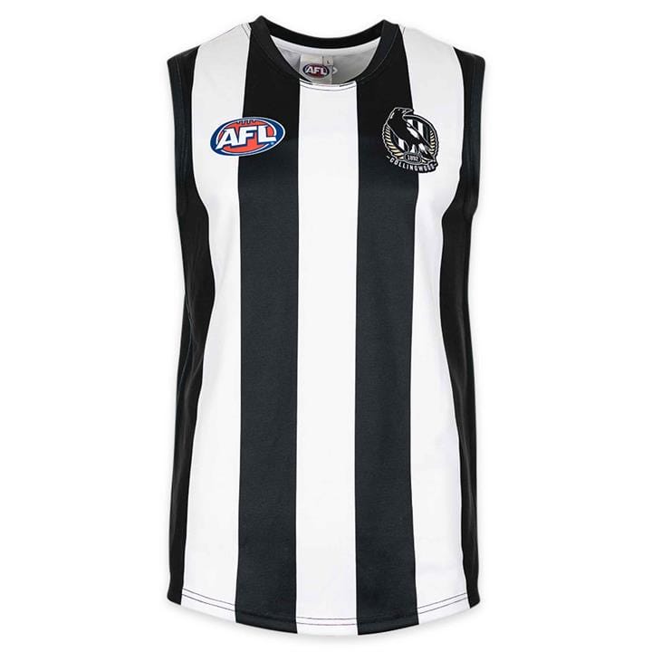 OJAM - Pivot - Burley Sekem Afl Collingwood Magpries Short Sleeve Replica Guernsey  Size 4 Unisex