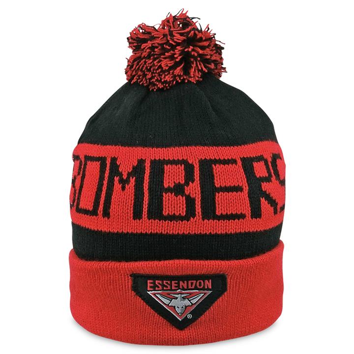 OJAM - Pivot - Burley Sekem Afl Essendon Bombers Bar Beanie  Size OS Unisex