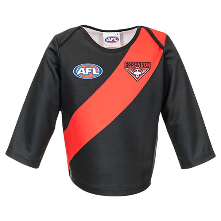 OJAM - Pivot - Burley Sekem Afl Essendon Bombers Long Sleeve Replica Guernsey  Size 0 Unisex